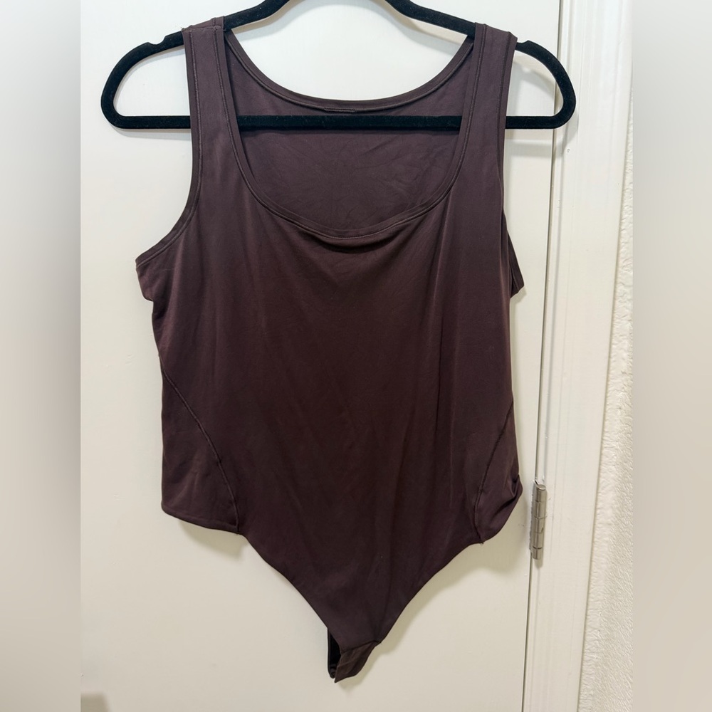 Lululemon Wundermost Ultra Soft Women's Brown Sleeveless Bodysuit